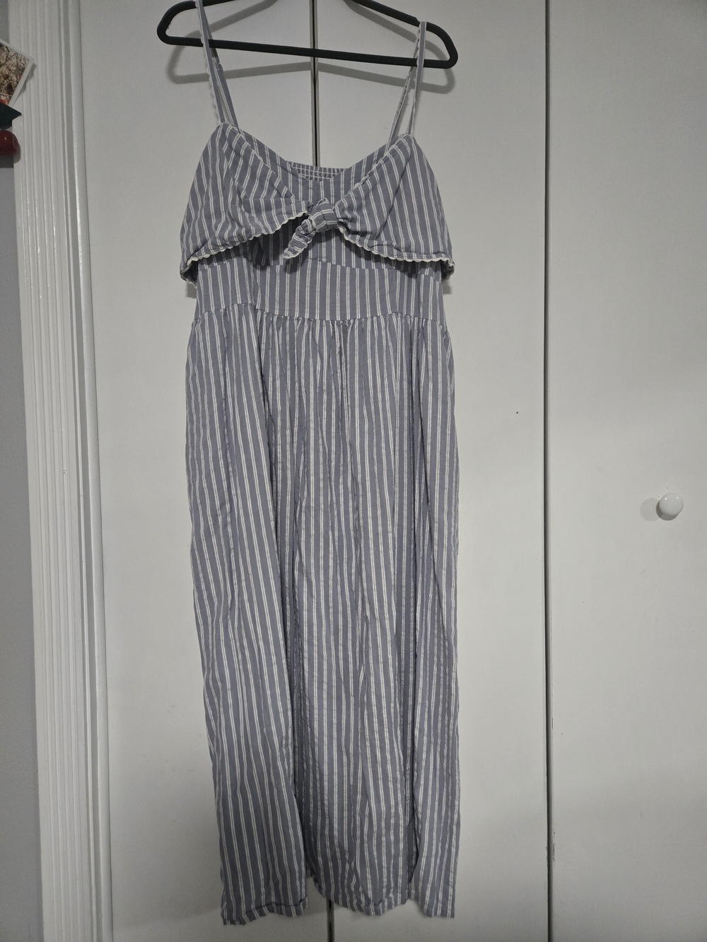 Old Navy Blue & White Striped Spaghetti-Strap Sundress